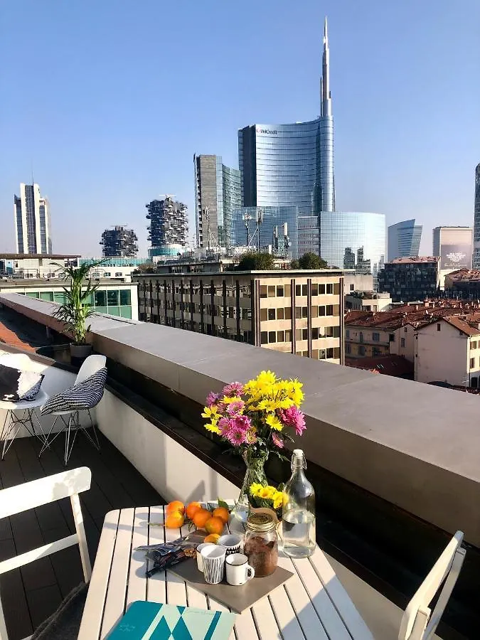 Attic 9Th Floor With 2 Terrace In Milan Center Brera With Amazing View Apartment